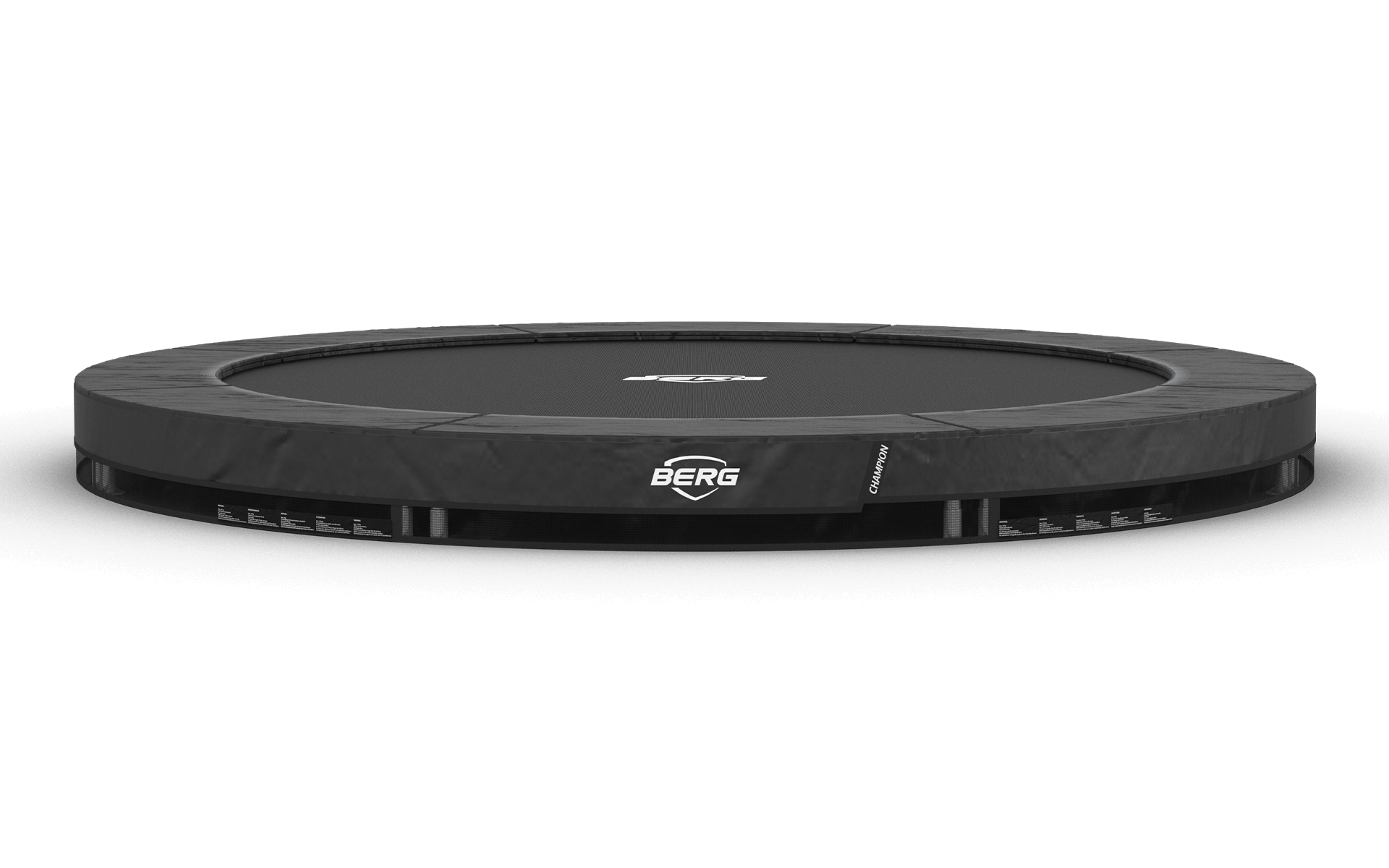 BERG SPORTS Champion InGround 330 Grey, rund nedgravd trampoline fra Champion-linjen