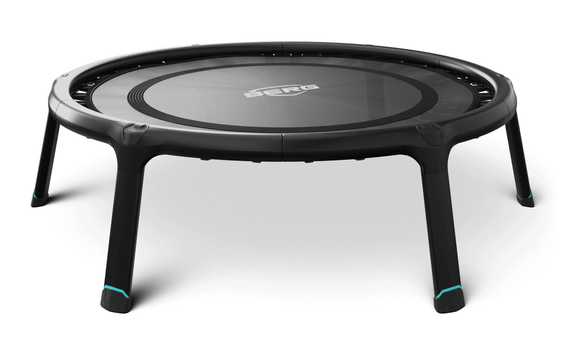 BERG Fitness Trampoline 110 Black – sort rebounder med bungee-oppheng og håndtak