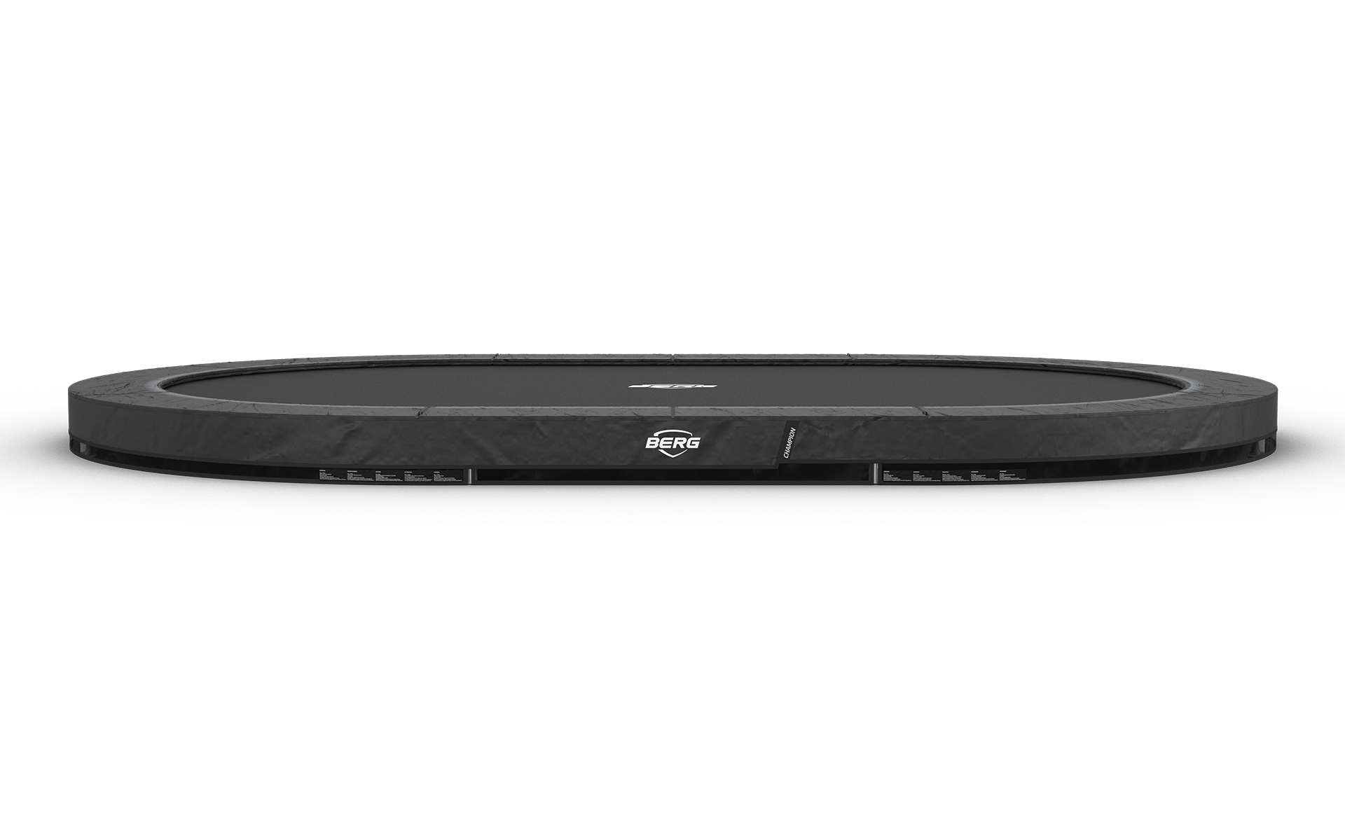 BERG SPORTS Grand Champion InGround 520 Grey, stor oval nedgravd trampoline 520 x 345 cm