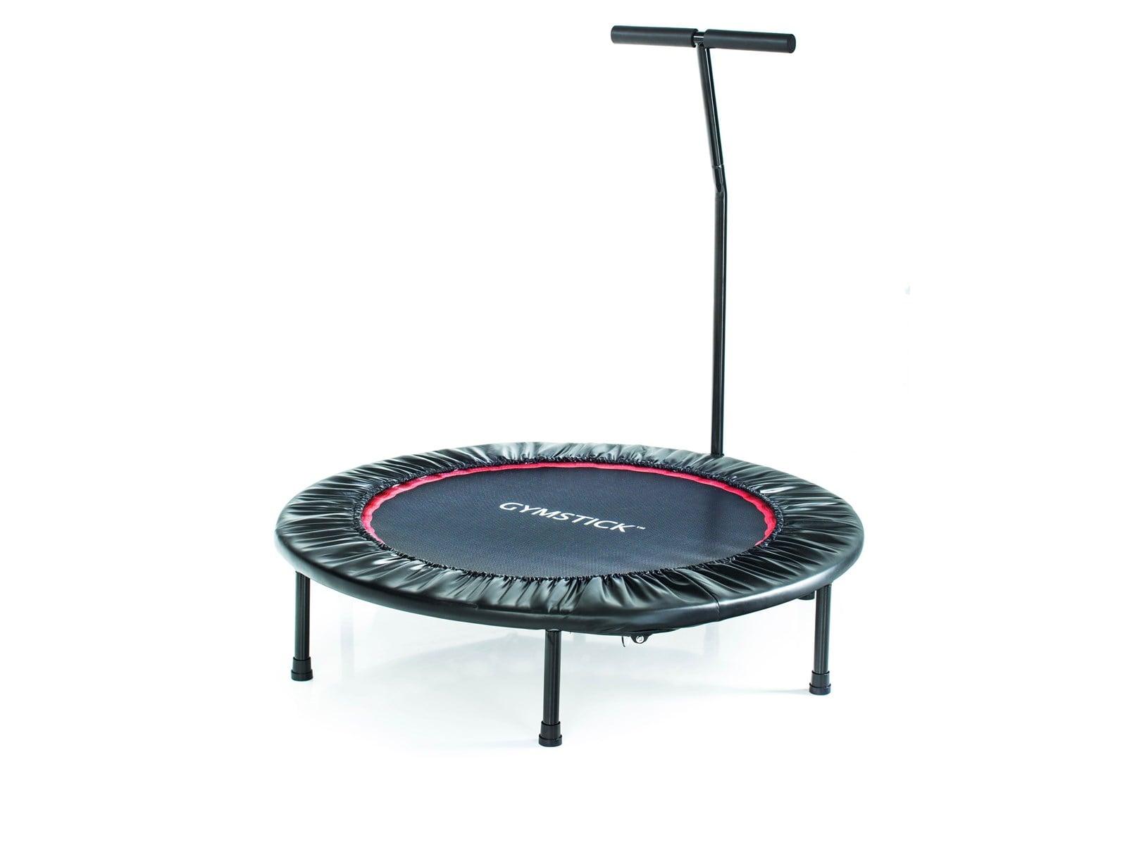 Gymstick Fitness Trampoline – kompakt brettbar rebounder med bungee-oppheng og håndstang