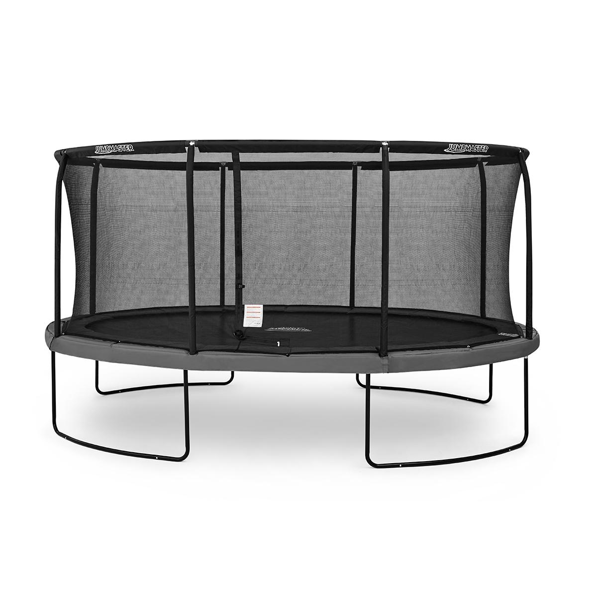 Jumpmaster Premium Oval 5,24 x 3,43 m hagetrampoline med sikkerhetsnett