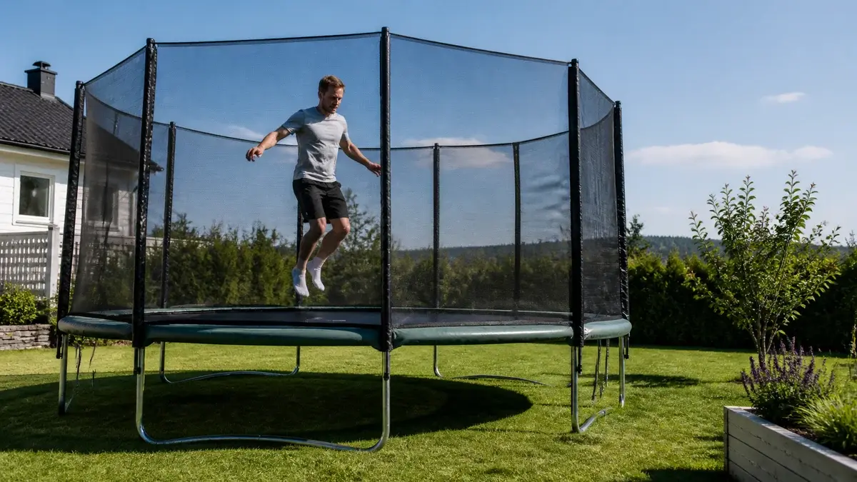 Stor trampoline